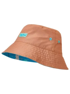 Omkeerbare zonnehoed "Zeedieren" blauw/lichtbruin