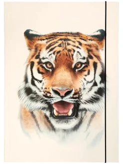 Opbergmap "Roaring tiger" crème