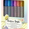 Outline-stiften "Flowers & Friends" - 8 stuks - meerkleurig