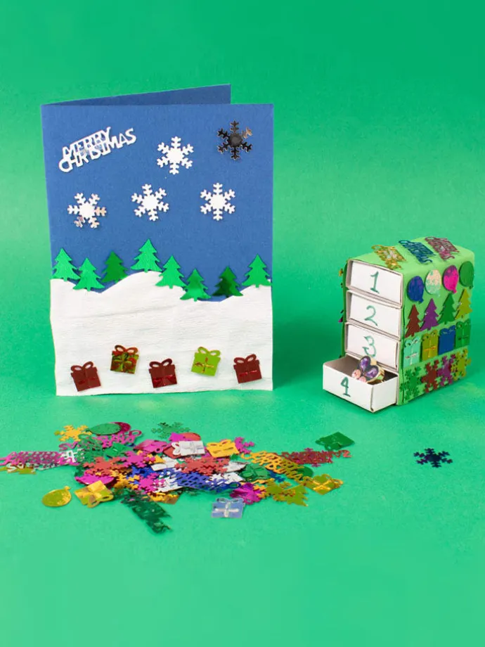 Pailletten "Christmas" meerkleurig, 50 g - vanaf 3 jaar