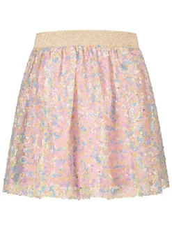Paillettenrok beige