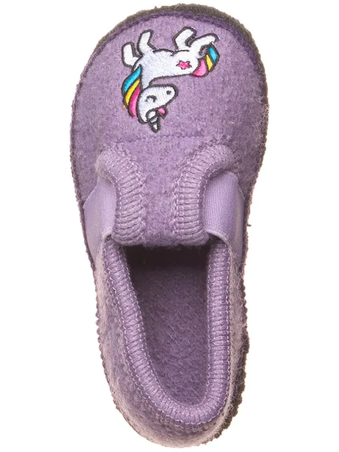 Pantoffels "Bobby Einhorn" paars