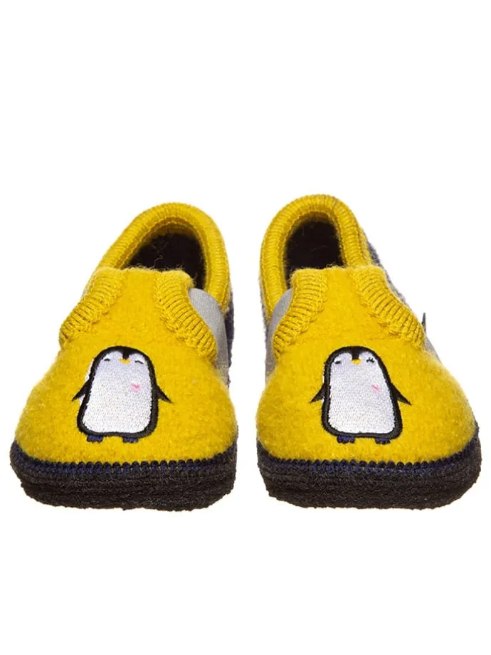 Pantoffels "Bobby Pinguin" geel