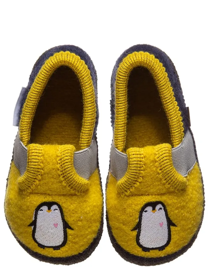 Pantoffels "Bobby Pinguin" geel
