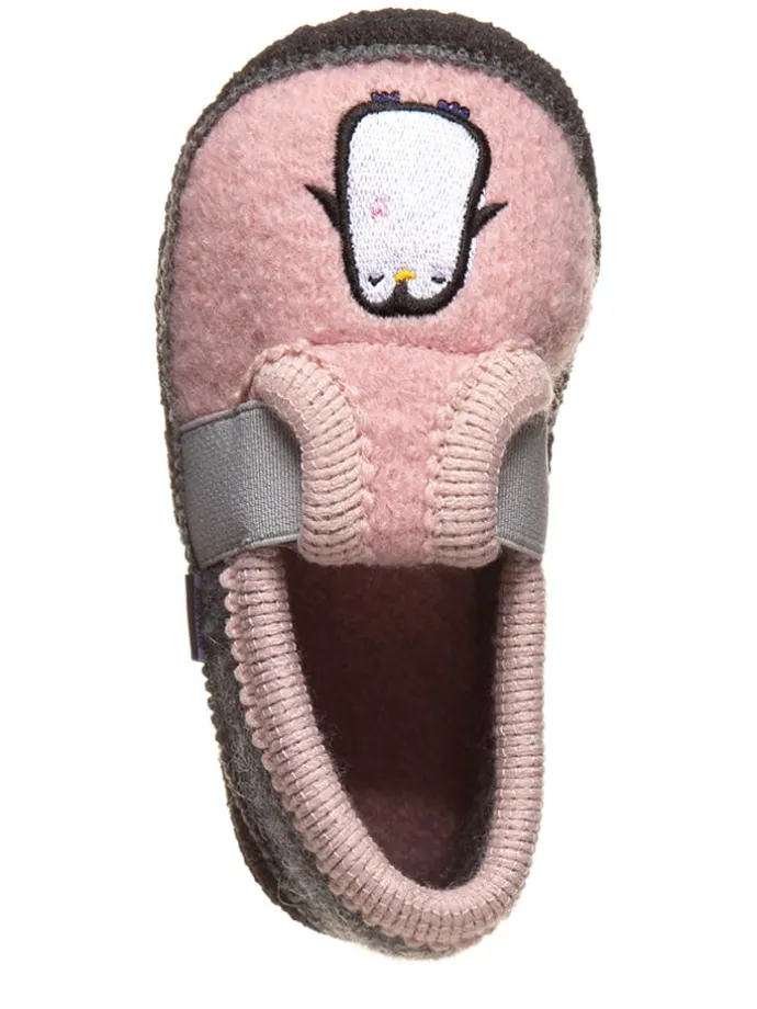 Pantoffels "Bobby Pinguin" lichtroze