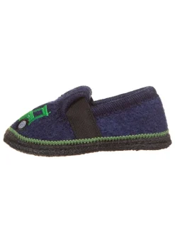 Pantoffels "Bobby Traktor" donkerblauw