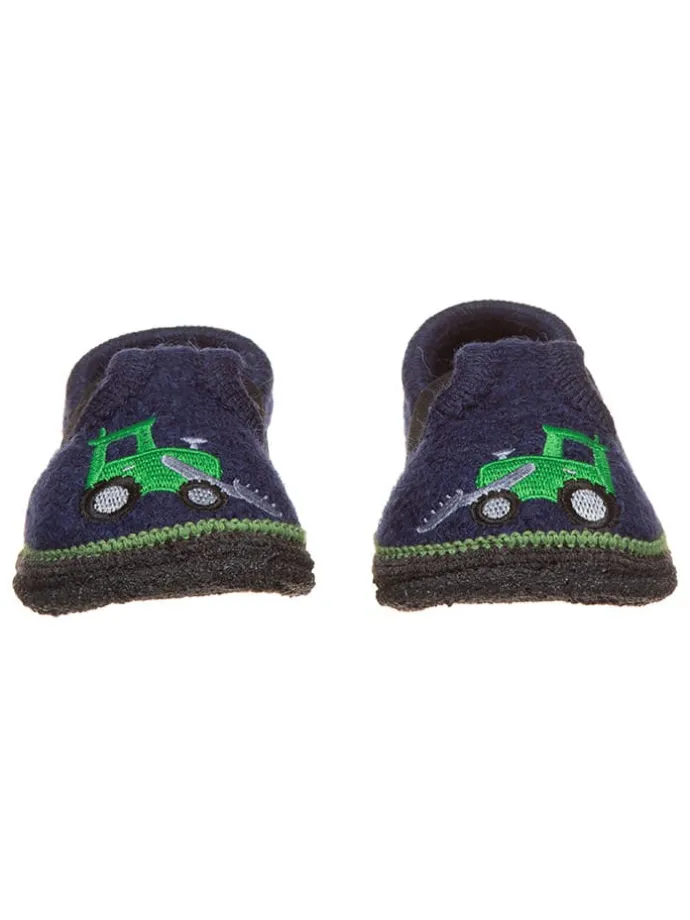Pantoffels "Bobby Traktor" donkerblauw
