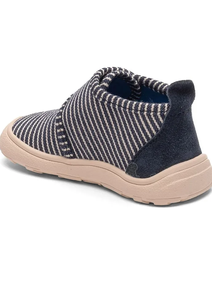 Pantoffels donkerblauw/wit