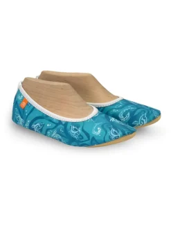 Pantoffels "Happy" blauw