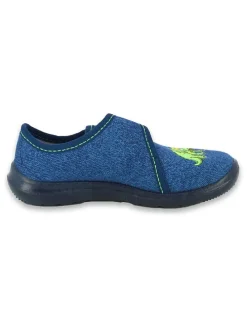 Pantoffels "Happy Dino" blauw