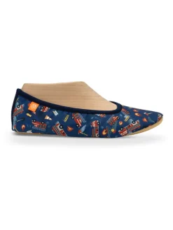 Pantoffels "Happy" donkerblauw