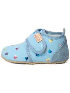 Pantoffels "Herzchen" lichtblauw