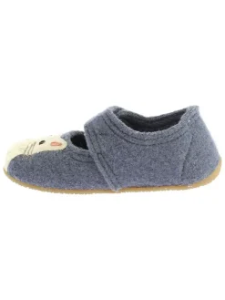 Pantoffels "Kätzchen & Tasse" blauw