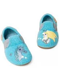 Pantoffels "Schneeprinzessin" turquoise