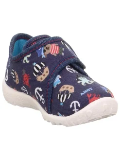 Pantoffels "Spotty" donkerblauw