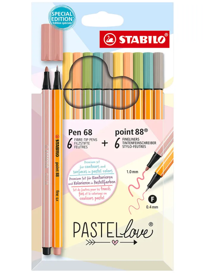 Pennenset "STABILO Pastellove" - 12 stuks