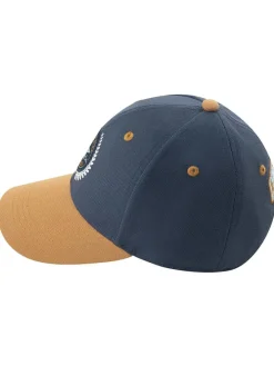 Pet donkerblauw/lichtbruin