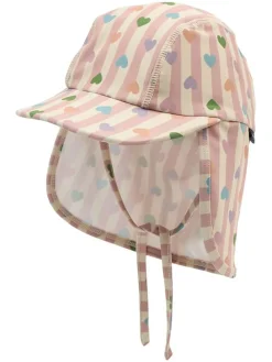 Pet met nekbescherming beige/lichtroze