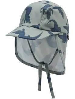 Pet met nekbescherming grijs/donkerblauw