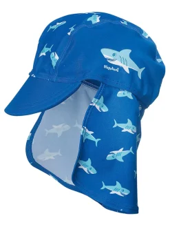 Pet met nekbescherming "Haai" blauw