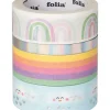 Plakband "Rainbow Clouds" meerkleurig - 4x 5 m