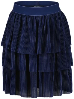 Plissérok donkerblauw