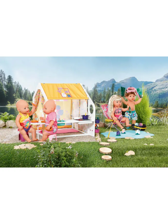 Poppenhuis "BABY born Weekend House" geel - vanaf 3 jaar