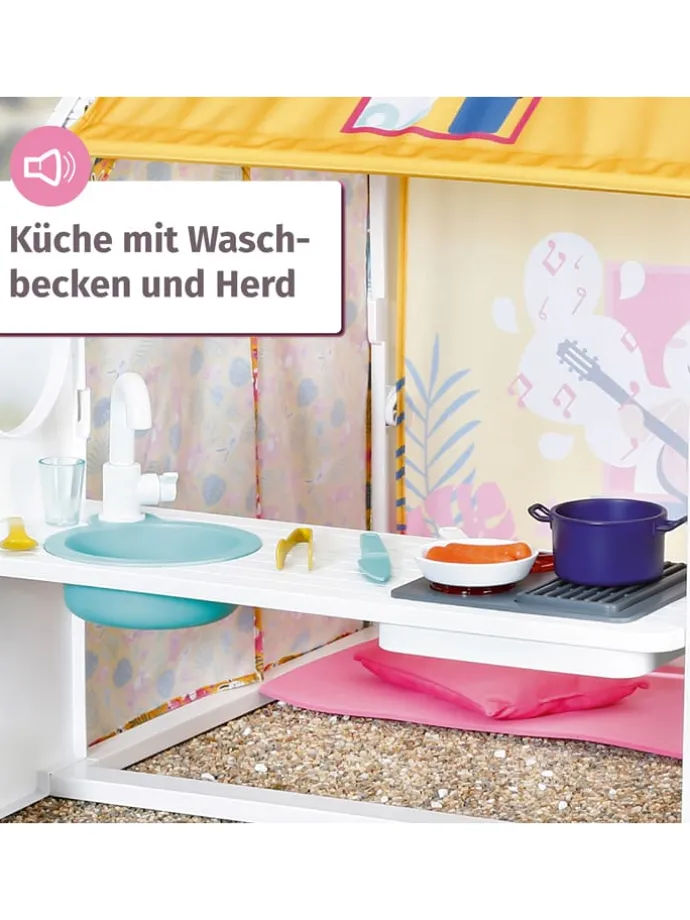 Poppenhuis "BABY born Weekend House" geel - vanaf 3 jaar