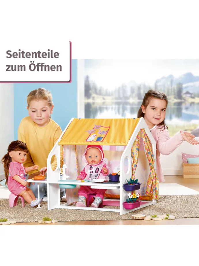 Poppenhuis "BABY born Weekend House" geel - vanaf 3 jaar