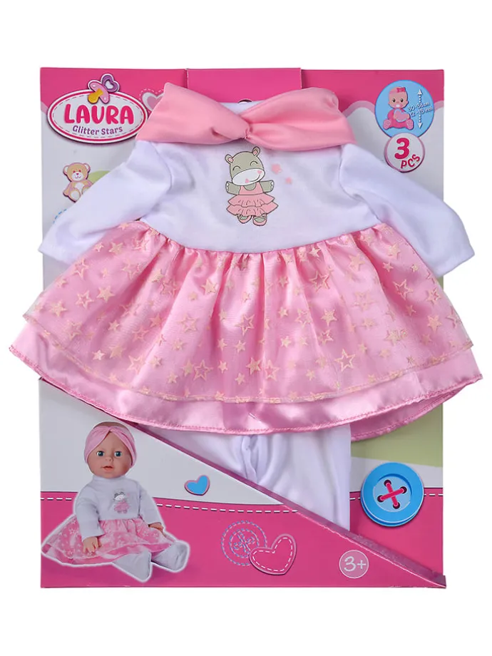 Poppenoutfit "Laura - Glitterster" - vanaf 3 jaar