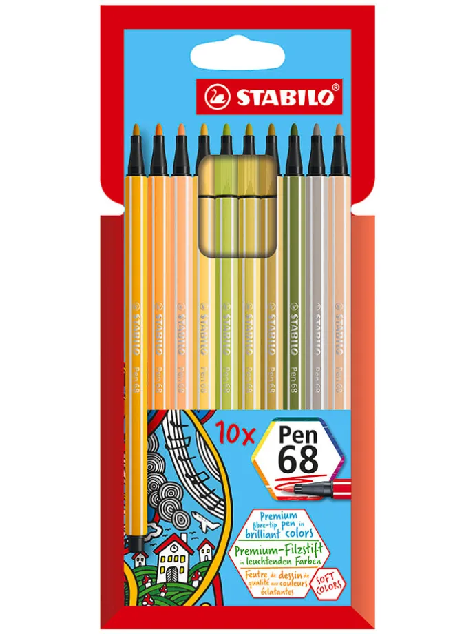 Premium viltstiften "STABILO Pen 68" - 10 stuks