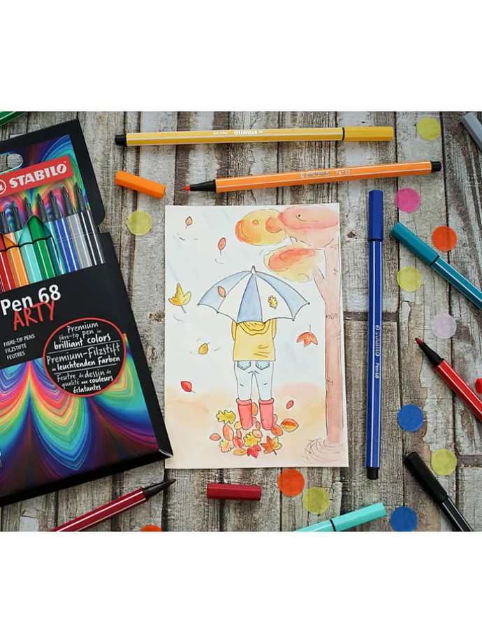 Premium viltstiften "STABILO Pen 68 - Arty" - 18 stuks