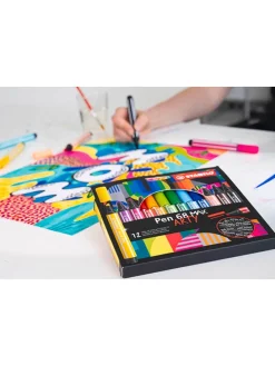 Premium viltstiften "STABILO Pen 68 MAX ARTY" - 12 stuks
