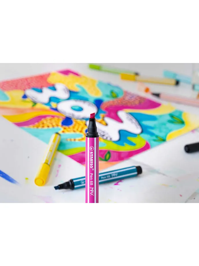 Premium viltstiften "STABILO Pen 68 MAX ARTY" - 20 stuks