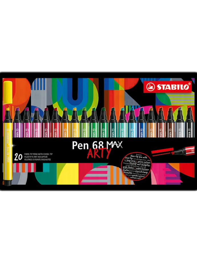 Premium viltstiften "STABILO Pen 68 MAX ARTY" - 20 stuks