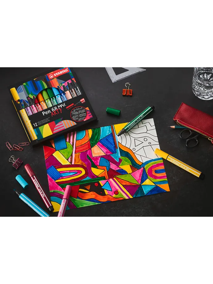 Premium viltstiften "STABILO Pen 68 MAX ARTY" - 20 stuks