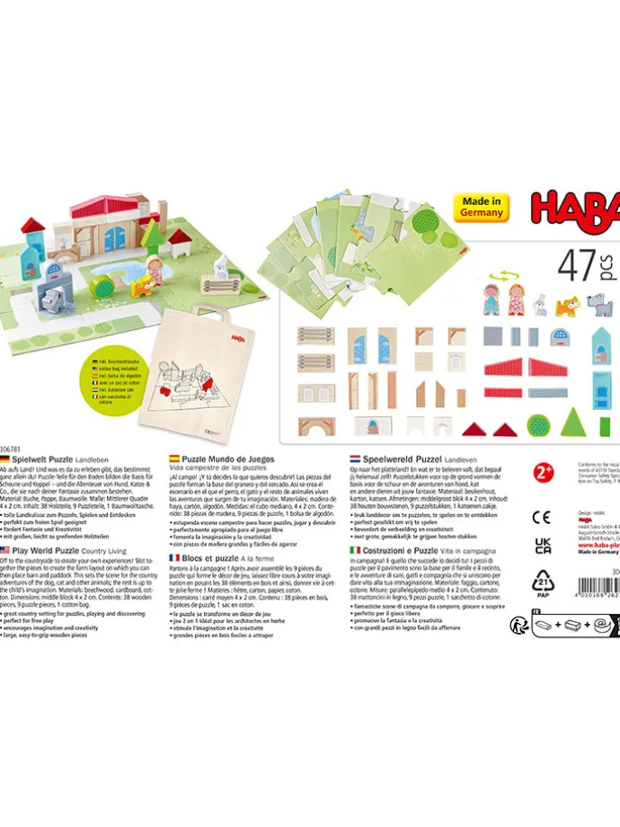 Puzzelspel "Landleven" - vanaf 2 jaar