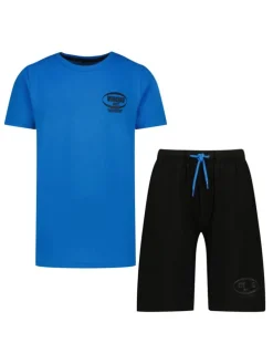 Pyjama blauw/zwart