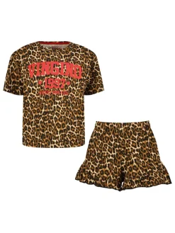 Pyjama bruin/zwart