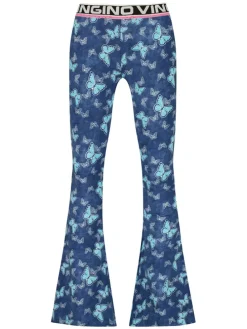 Pyjama crème/donkerblauw