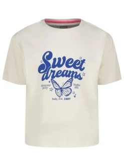 Pyjama crème/donkerblauw
