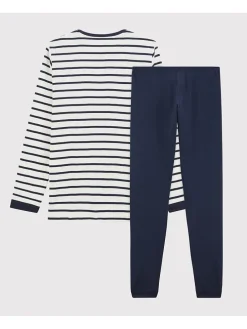 Pyjama donkerblauw/crème