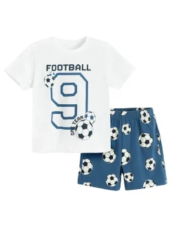 Pyjama donkerblauw/wit