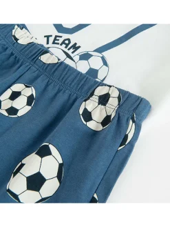 Pyjama donkerblauw/wit