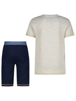 Pyjama grijs/donkerblauw