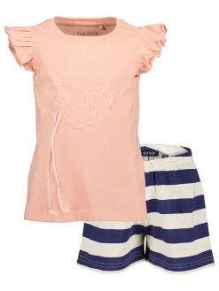 Pyjama lichtroze/donkerblauw