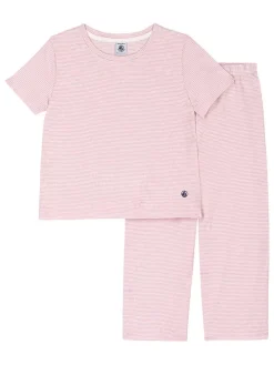 Pyjama lichtroze/wit