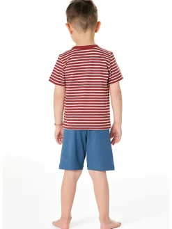 Pyjama rood/blauw