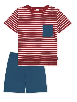 Pyjama rood/blauw