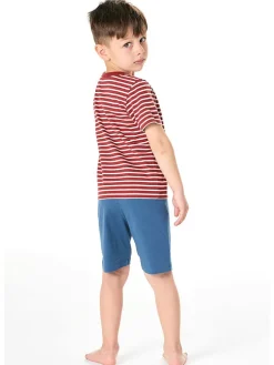 Pyjama rood/blauw